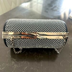 Elegant Black and Silver Clutch Bag